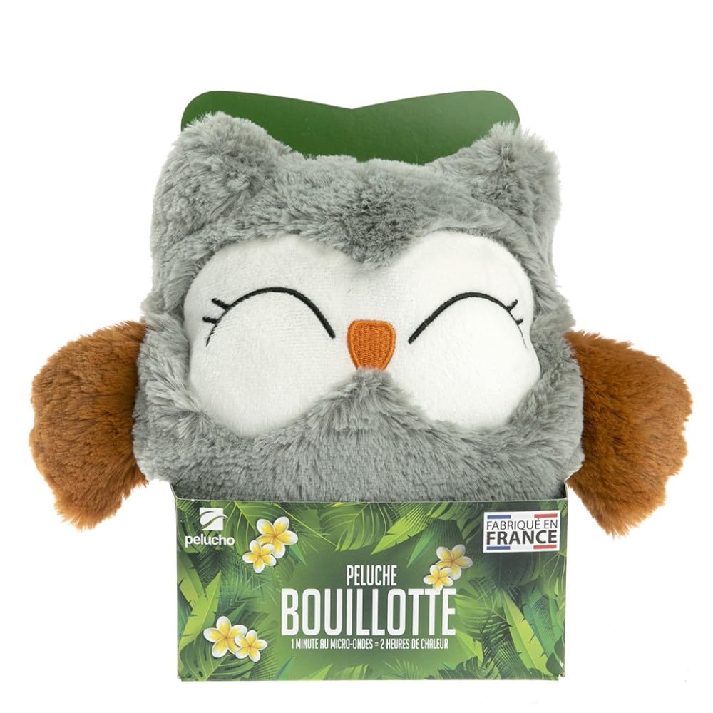 pelucho-bouillotte-peluche-chouette-grise-grains-bl-lavande-france image 3