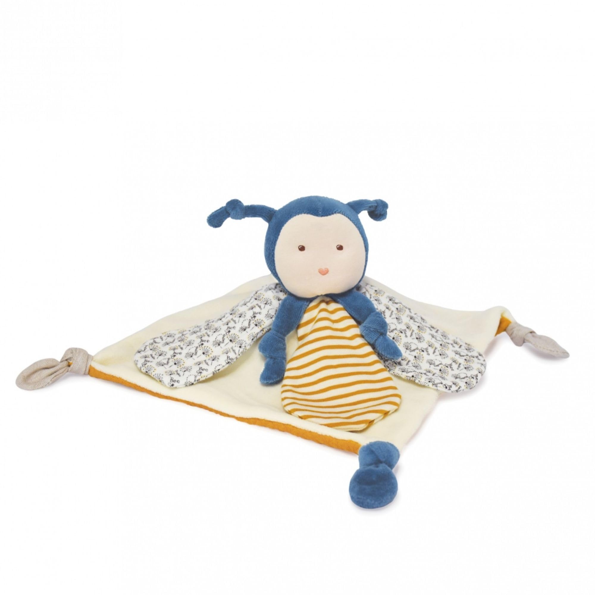 doudou-et-compagnie-coton-bio-dc3843-doudou-plat-abeille-25-cm image 4
