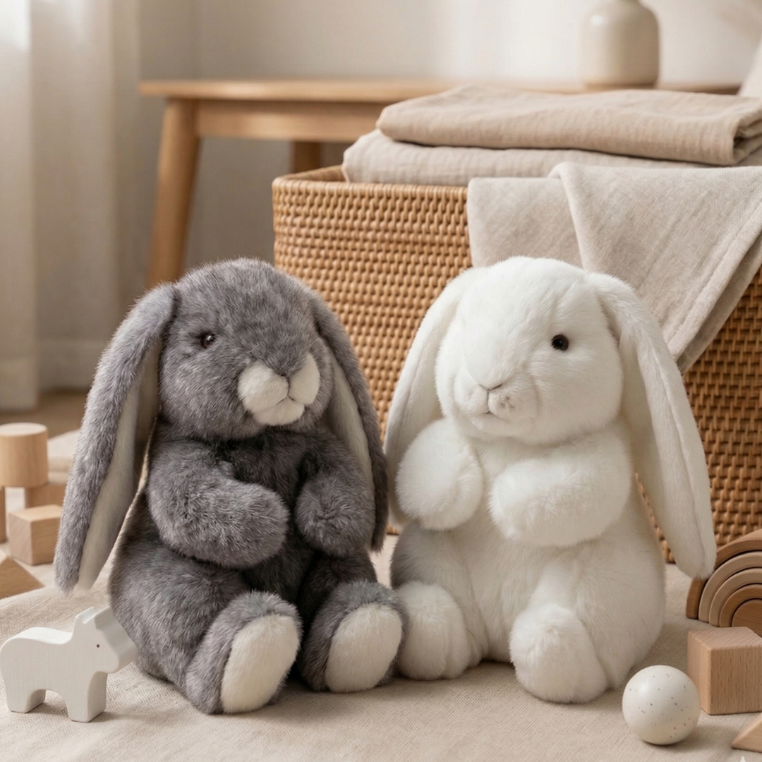 la-pelucherie-lapins-lapin-ernest-peluche-gris-30-cm image 3