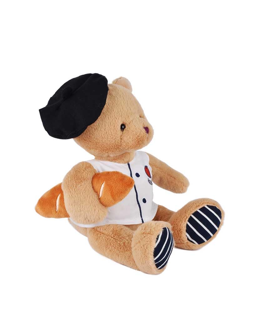 doudou-et-compagnie-amour-de-france-sp4512-ours-boulanger-peluche-25-cm image 2