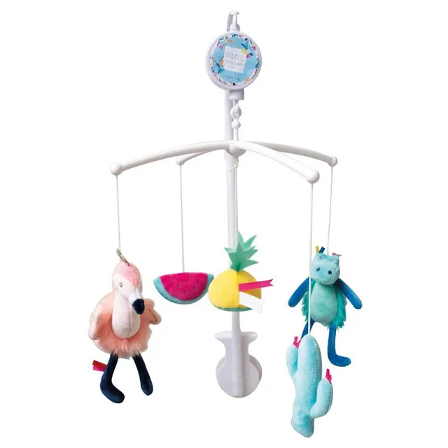 doudou-et-compagnie-mobile-musical-tropicool-blanc-90-cm-dc3349 image 1