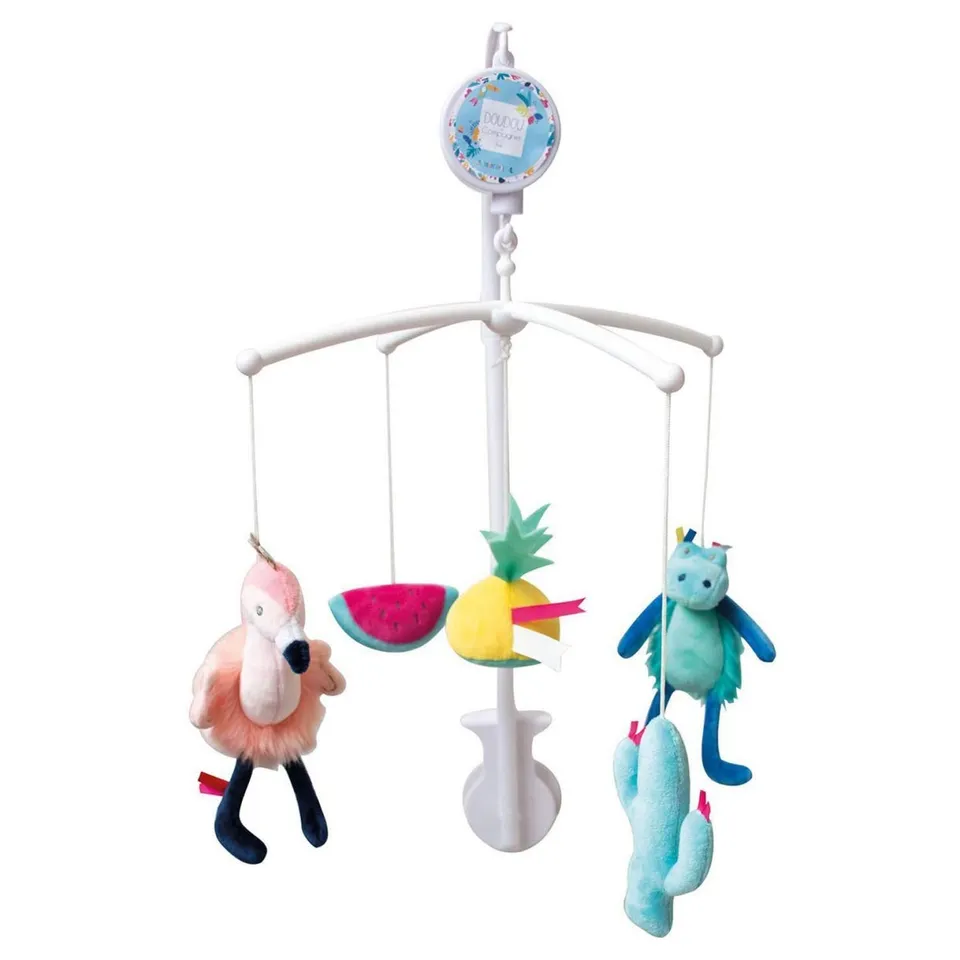 doudou-et-compagnie-mobile-musical-tropicool-blanc-90-cm-dc3349 image 1