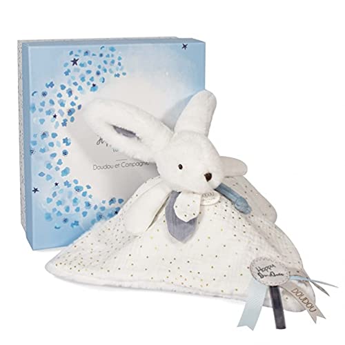 doudou-et-compagnie-happy-doudou-lapin-plat-gris-doudou-25-cm image 7