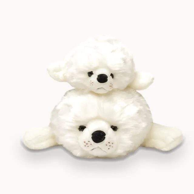 la-pelucherie-ars-ne-peluche-phoque-petit-30-cm-blanc image 1