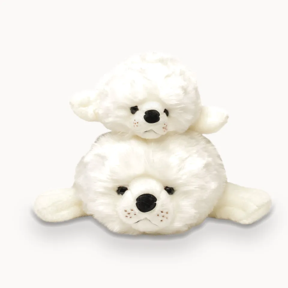 la-pelucherie-ars-ne-peluche-phoque-petit-30-cm-blanc image 1