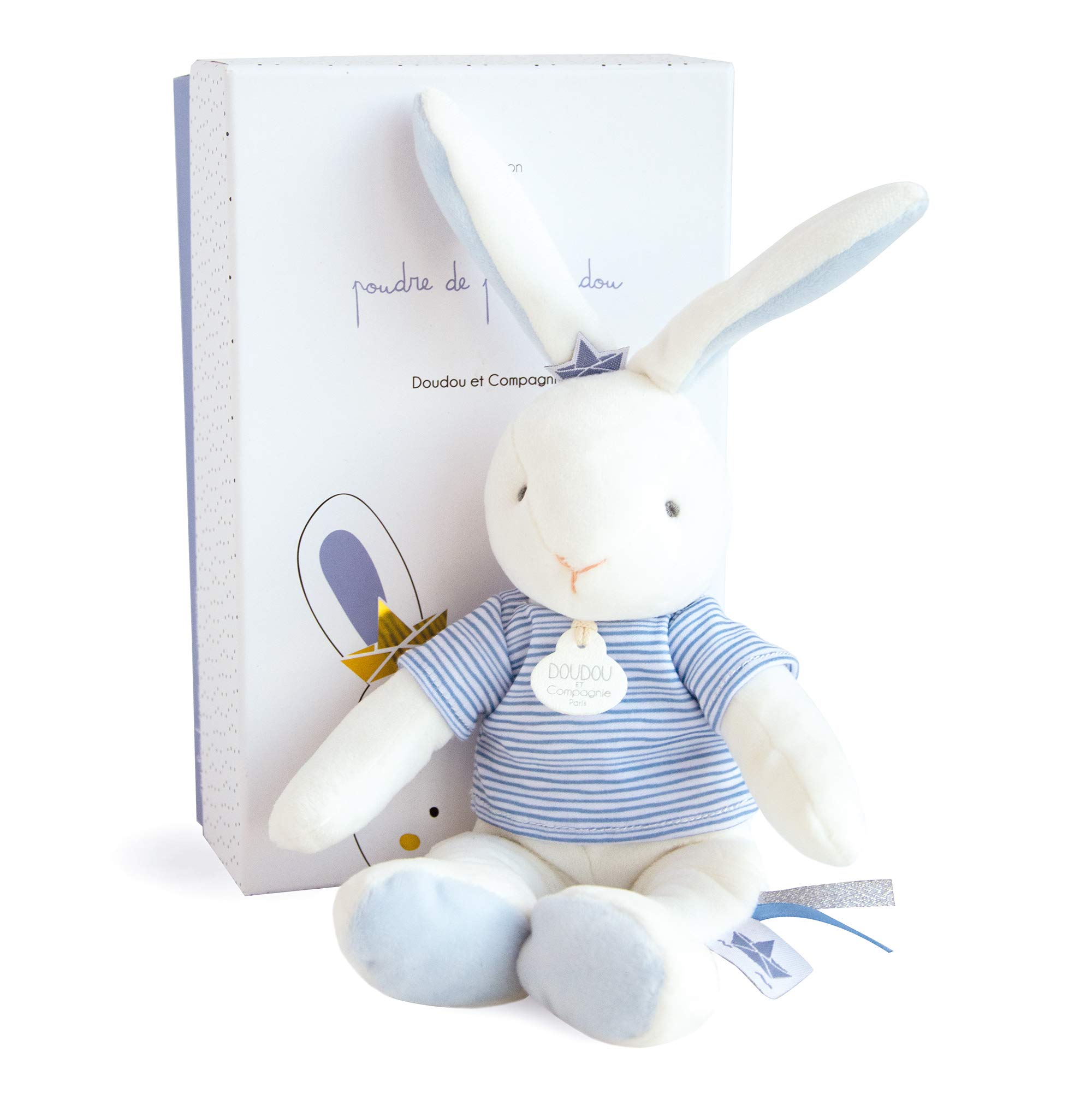 doudou-et-compagnie-poudre-de-perlidoudou-dc3511-attache-t-tine-lapin-bleu image 6