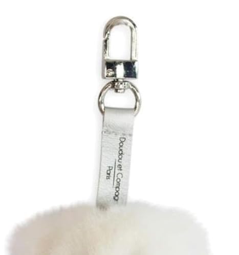 doudou-et-compagnie-porte-cl-s-peluche-ours-blanc-15cm-dc3779 image 6