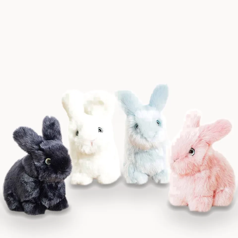 la-pelucherie-lapin-l-on-doudou-mini-15-cm-rose image 1
