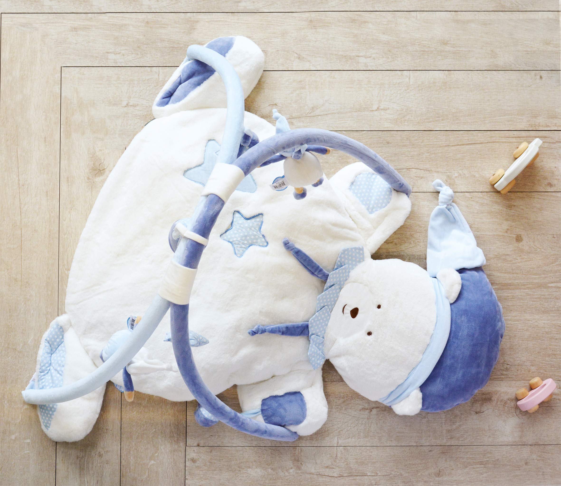 doudou-et-compagnie-dc2721-tapis-veil-ours-bleu-100x80 image 2