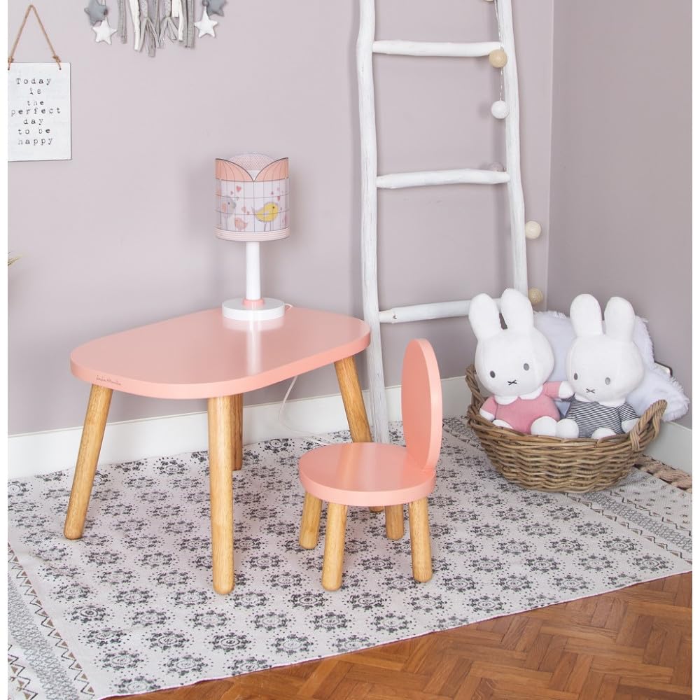 pioupiou-et-merveilles-table-ovaline-rose-et-bois-60x40x37-cm image 5