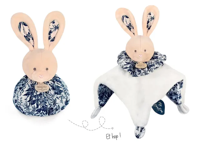 doudou-et-compagnie-lapin-boule-doudou-cocon-3-en-1-25-cm image 1