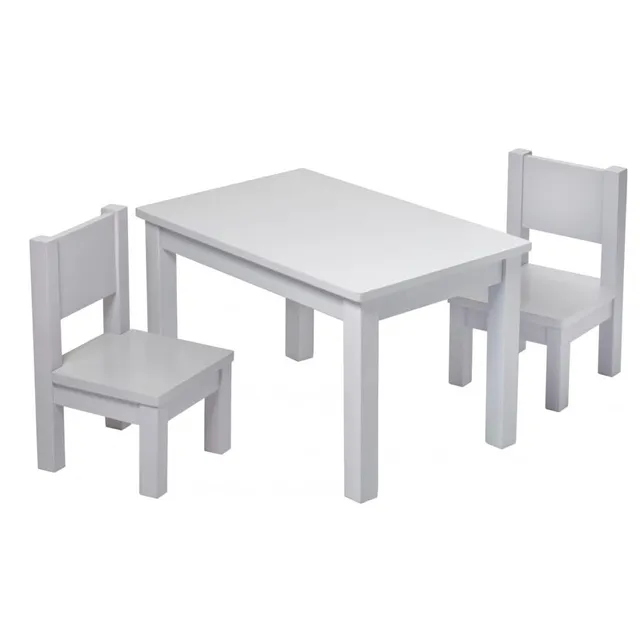 pioupiou-merveilles-montessori-gris-ensemble-table-et-chaises-1-4-ans image 1