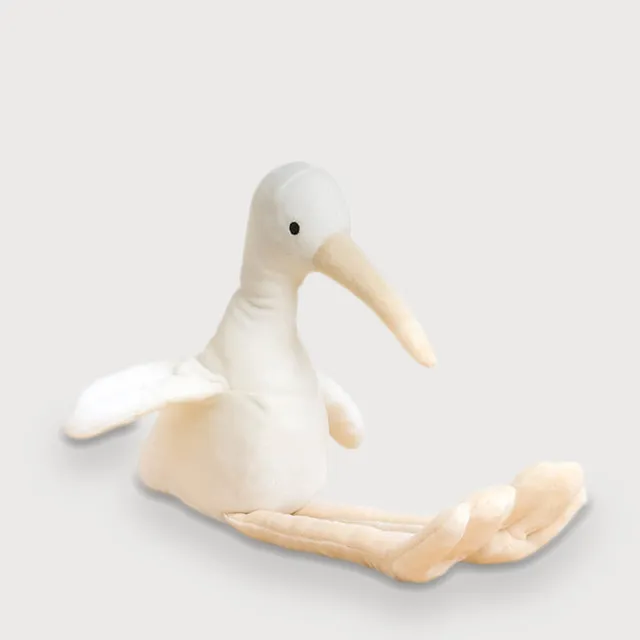 la-pelucherie-cigogne-premier-doudou-38-cm-blanc image 1