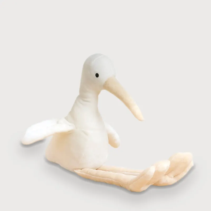 la-pelucherie-cigogne-premier-doudou-38-cm-blanc image 1