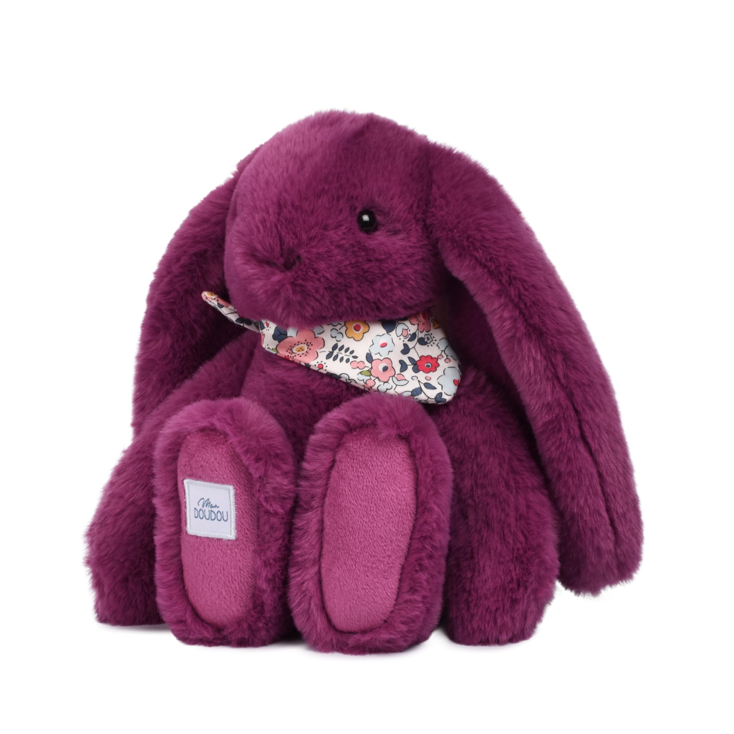 doudou-et-compagnie-fleurette-dc4705-doudou-lapin-prune-35-cm image 8