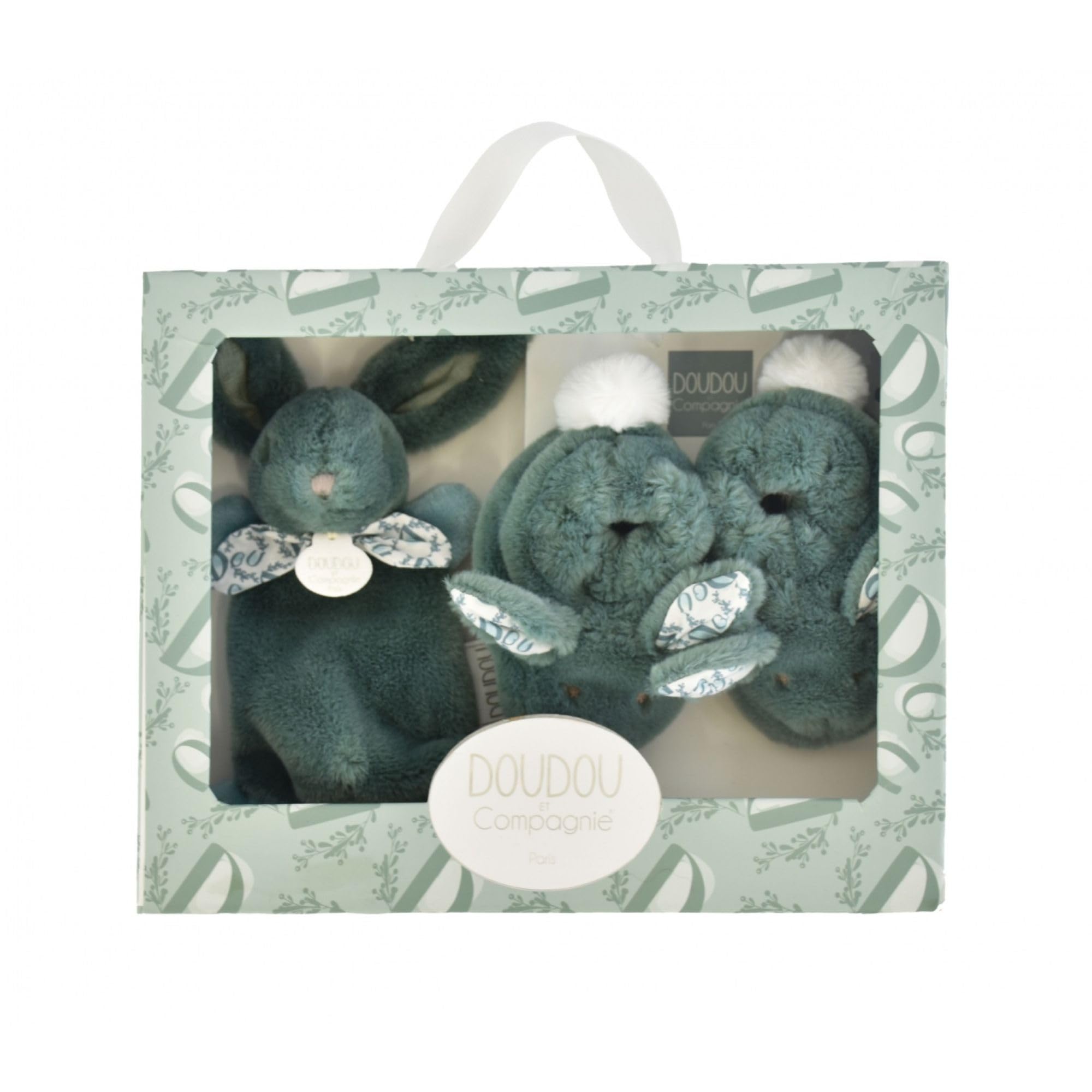 doudou-et-compagnie-lapin-doudou-dc4143-peluche-lapin-vert-sauge-29-cm image 7