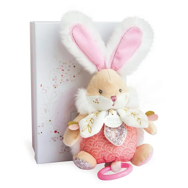 doudou-et-compagnie-lapin-de-sucre-dc3492-peluche-musicale-rose-17-cm image 1