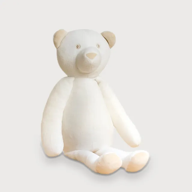 la-pelucherie-naissance-mon-premier-doudou-ours-peluche-petit-36-cm-blanc image 1