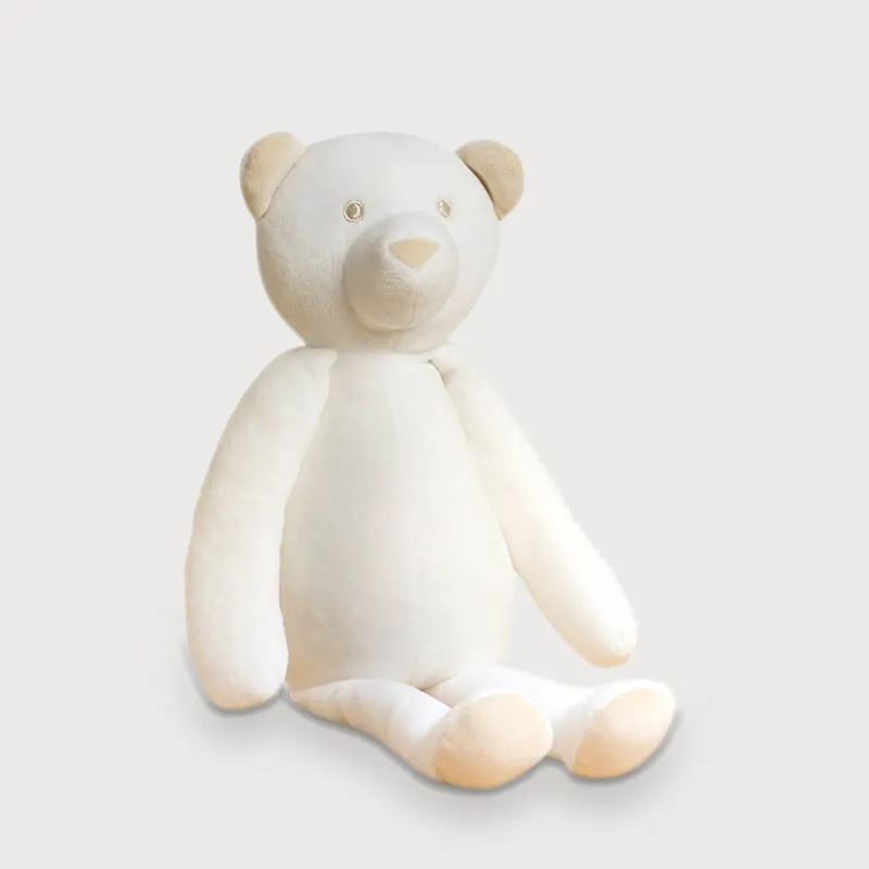 la-pelucherie-naissance-mon-premier-doudou-ours-peluche-petit-36-cm-blanc image 1