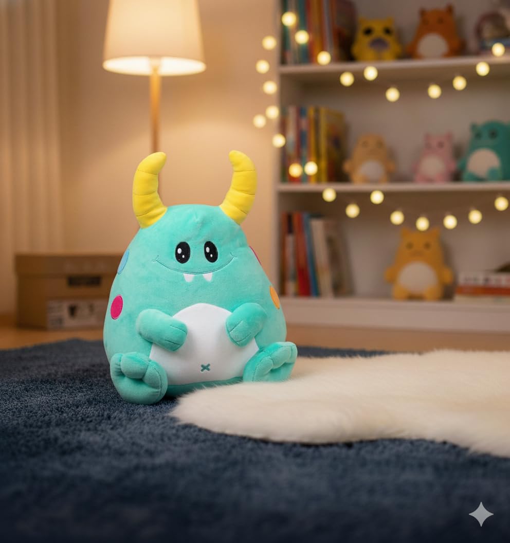 pioupiou-merveilles-cushablez-spike-peluche-dino-bleu-20-cm image 3