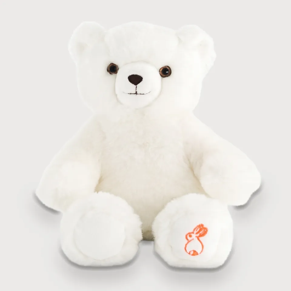 la-pelucherie-ours-mile-ours-en-peluche-petit-25-cm-blanc image 1