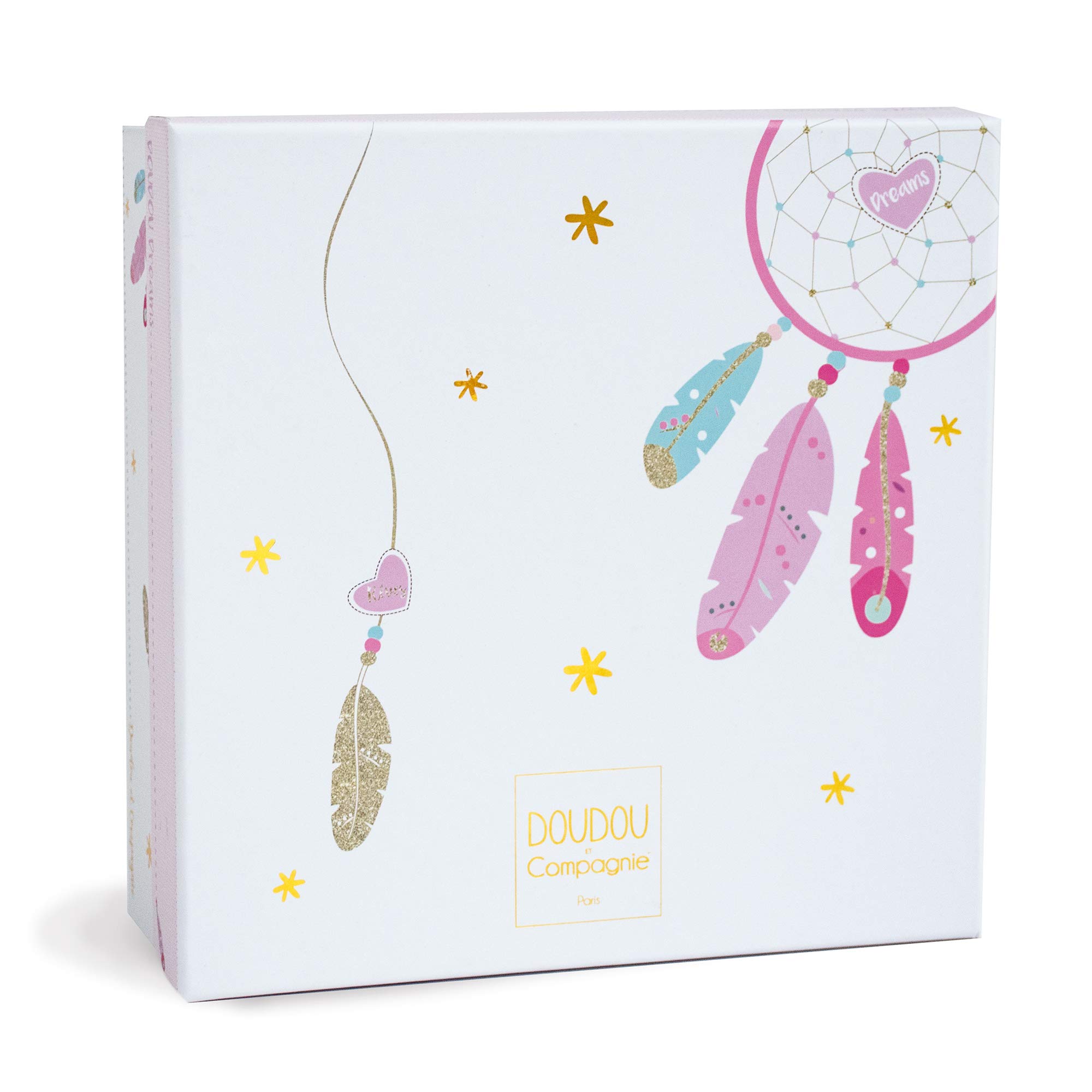 doudou-et-compagnie-attrape-r-ves-licorne-doudou-rose-blanc image 3
