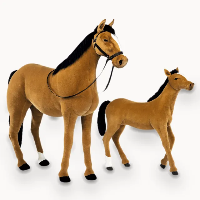 la-pelucherie-cheval-g-ant-peluche-grand-130-cm-r-aliste image 1