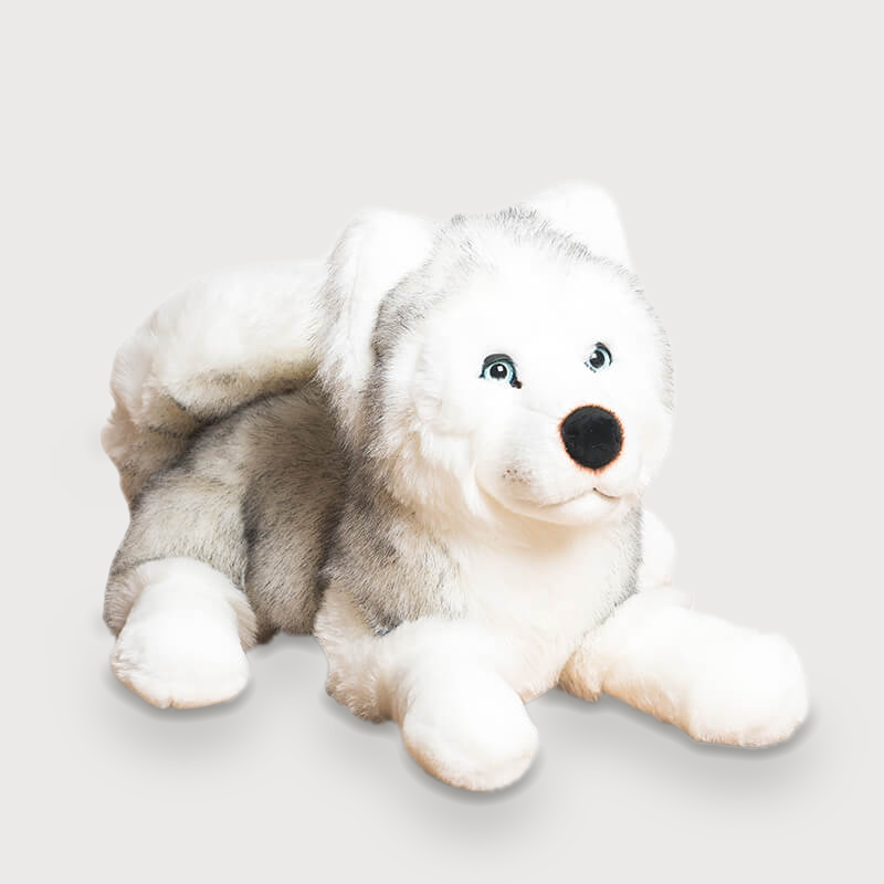la-pelucherie-chiens-husky-l-onard-peluche-moyen-45-cm-gris image 1