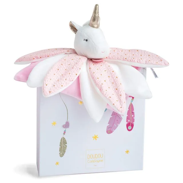 doudou-et-compagnie-attrape-r-ves-dc3547-doudou-licorne-rose-26-cm image 1