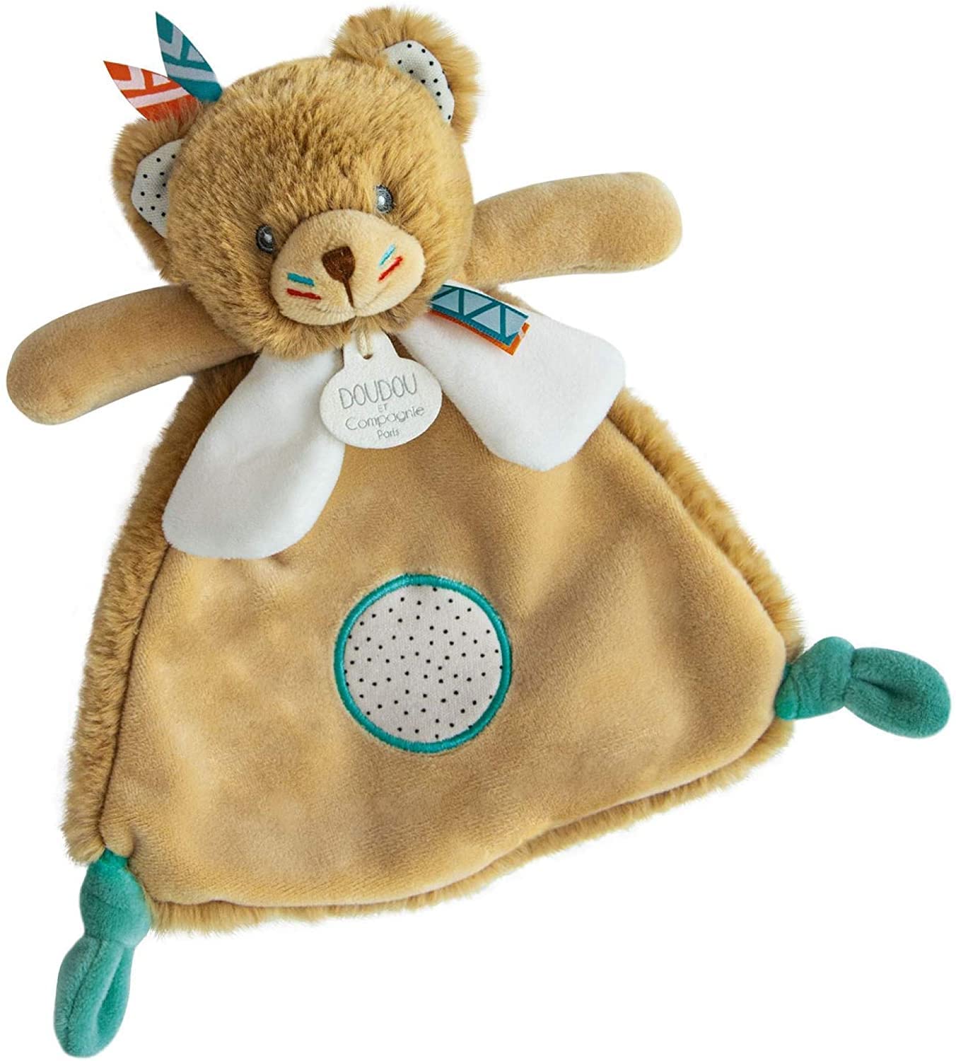 doudou-et-compagnie-tiwipi-dc3638-doudou-plat-ours-marron-23-cm image 2