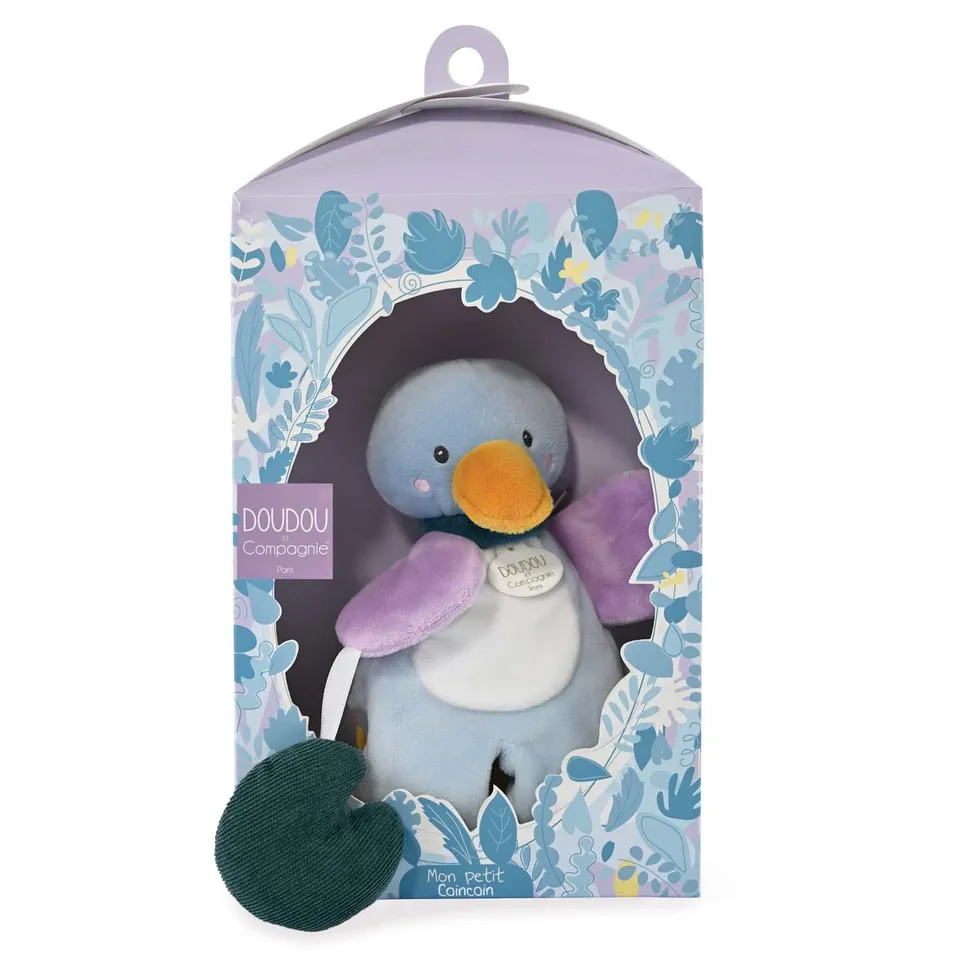 doudou-et-compagnie-coin-coin-doudou-canard-bleu-27-cm image 1
