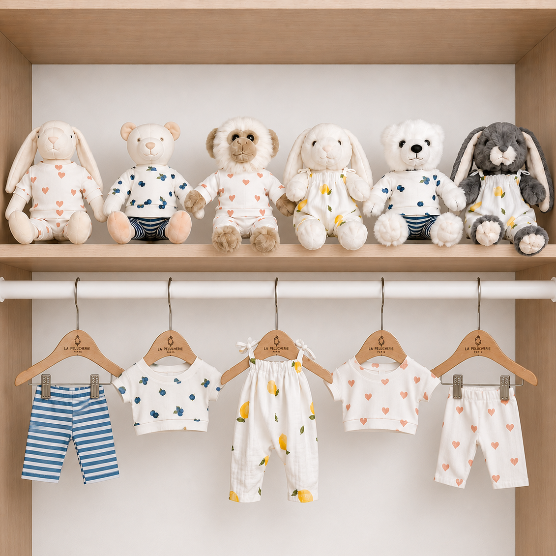 la-pelucherie-le-dressing-ensemble-myrtille-v-tement-peluche-coton-2-pi-ces image 4
