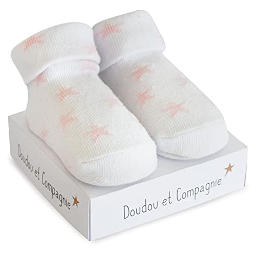 doudou-et-compagnie-chaussettes-naissance-rose-coton image 7