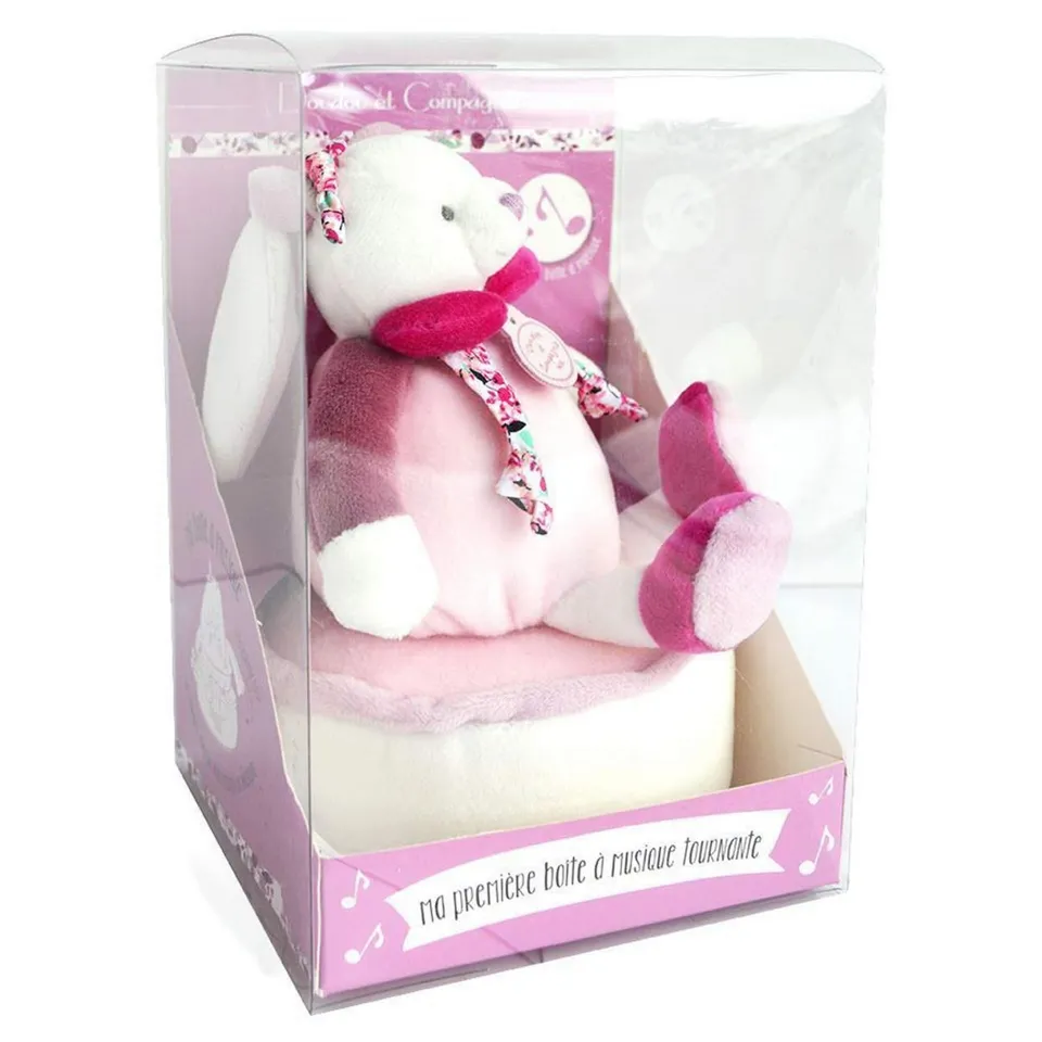 doudou-et-compagnie-cerise-dc3360-bo-te-musique-lapin-17-cm image 1