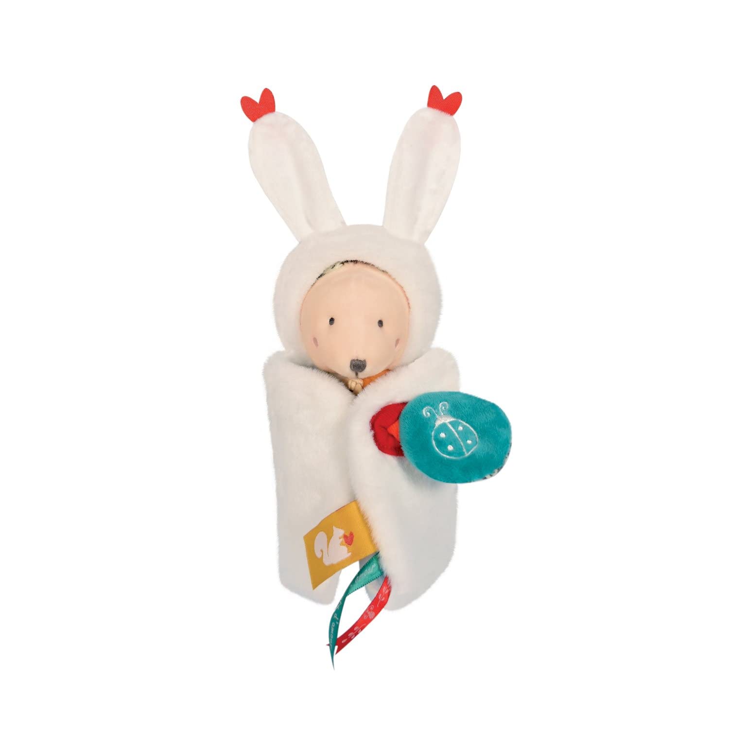 doudou-et-compagnie-les-doudous-papillote-lapin-blanc-25-cm image 2