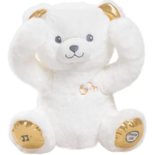 pioupiou-merveilles-gaston-peluche-musicale-coucou-25-cm-blanc-or image 7