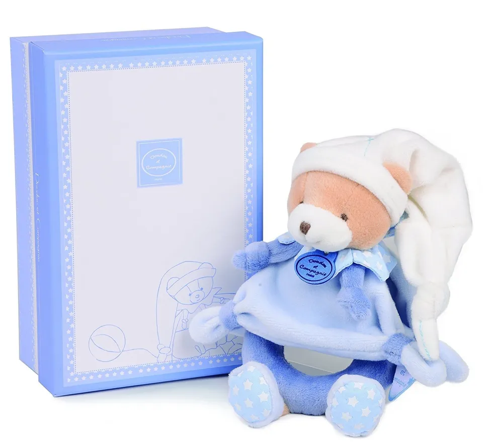 doudou-et-compagnie-petit-chou-dc2713-hochet-ours-beige-19-cm image 1