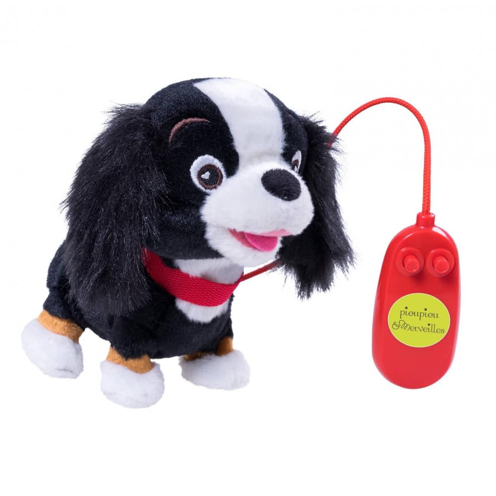 pioupiou-merveilles-roxie-peluche-chien-t-l-command-e-blanc-noir image 1