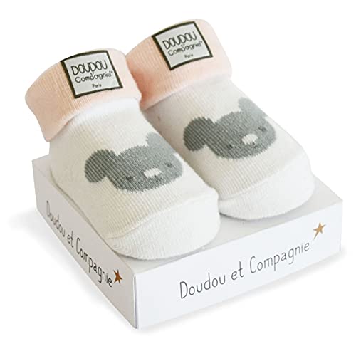 doudou-et-compagnie-chaussettes-naissance-rose-coton image 5