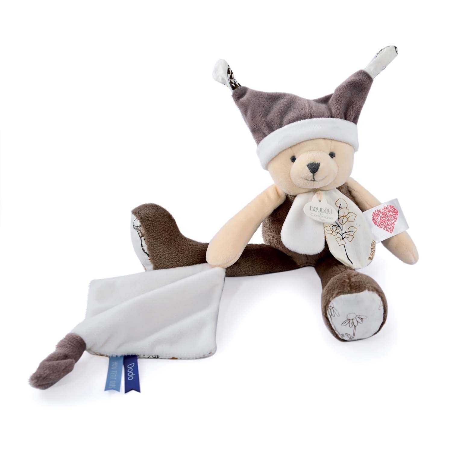 doudou-et-compagnie-les-petits-fut-s-pantin-ours-gris-35-cm-histoires image 1