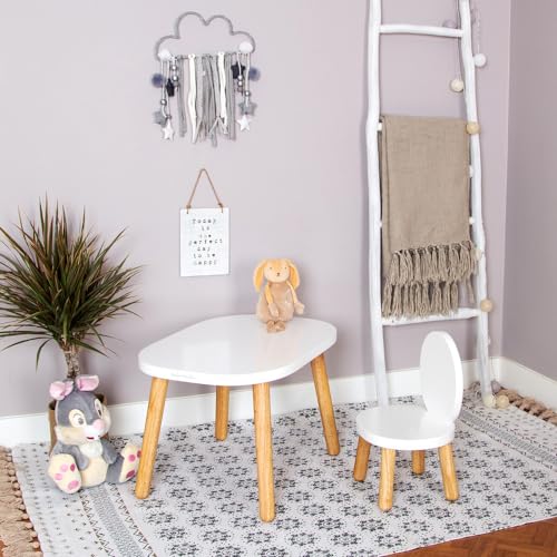 pioupiou-et-merveilles-table-ovaline-blanc-et-bois-60x40x37-cm image 6
