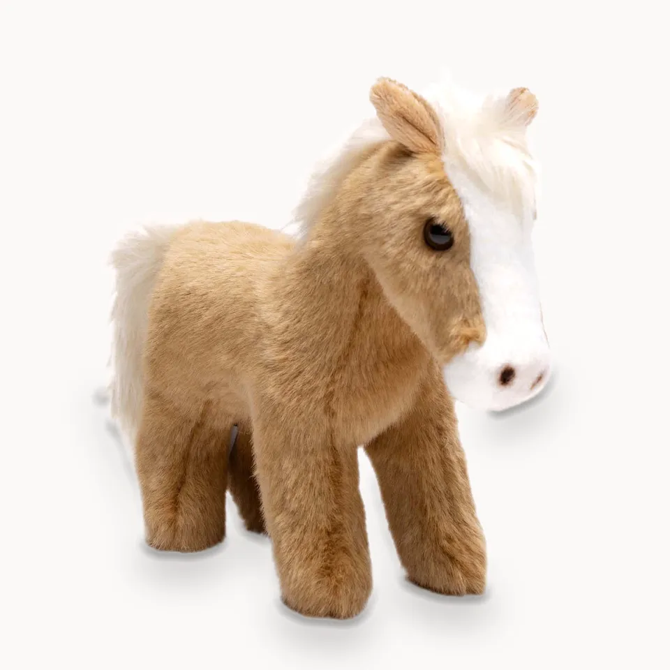 la-pelucherie-campagne-ferme-cheval-henri-peluche-petit-25-cm-alezan image 1