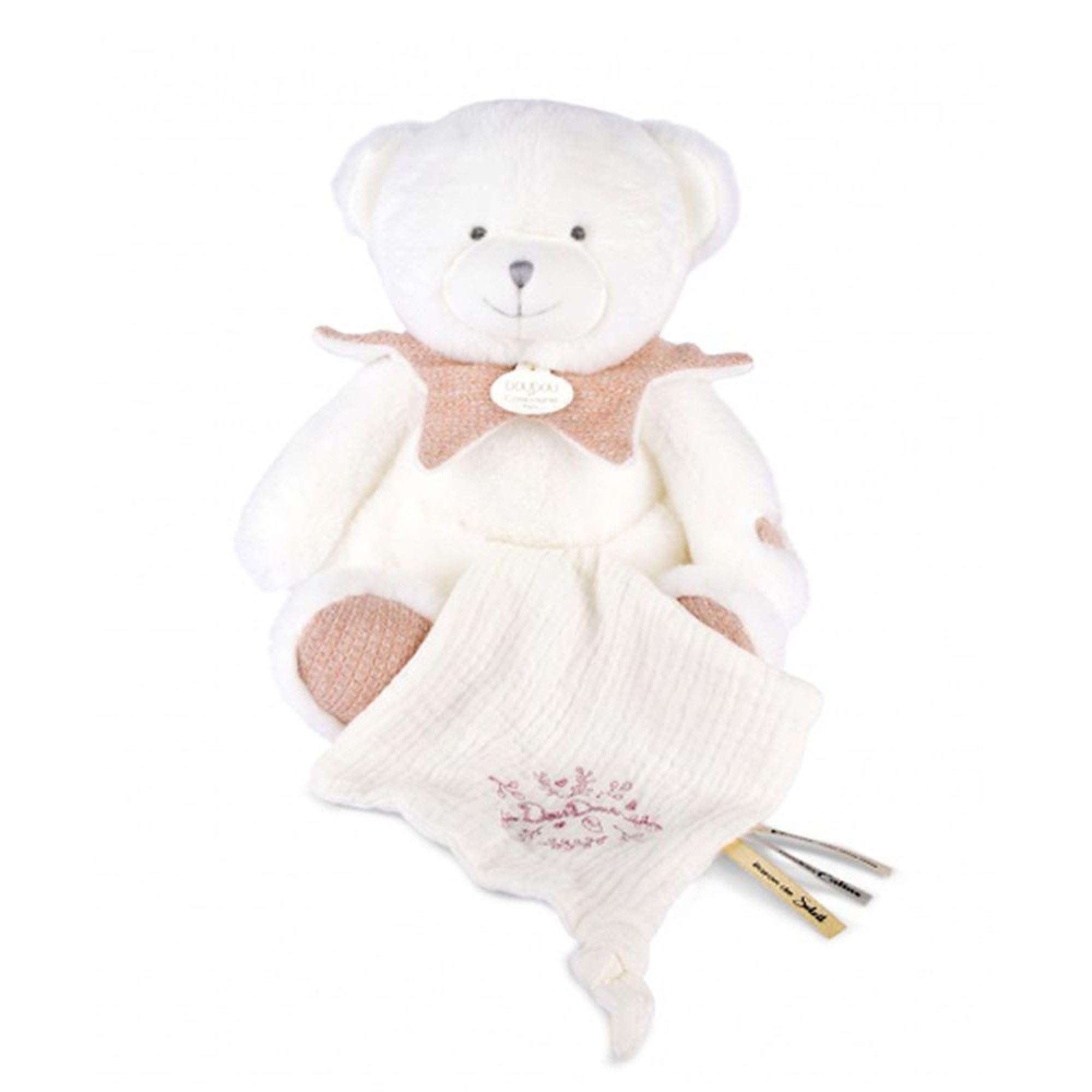 doudou-et-compagnie-iconiques-collector-ours-blanc-fleur-dc4342 image 4