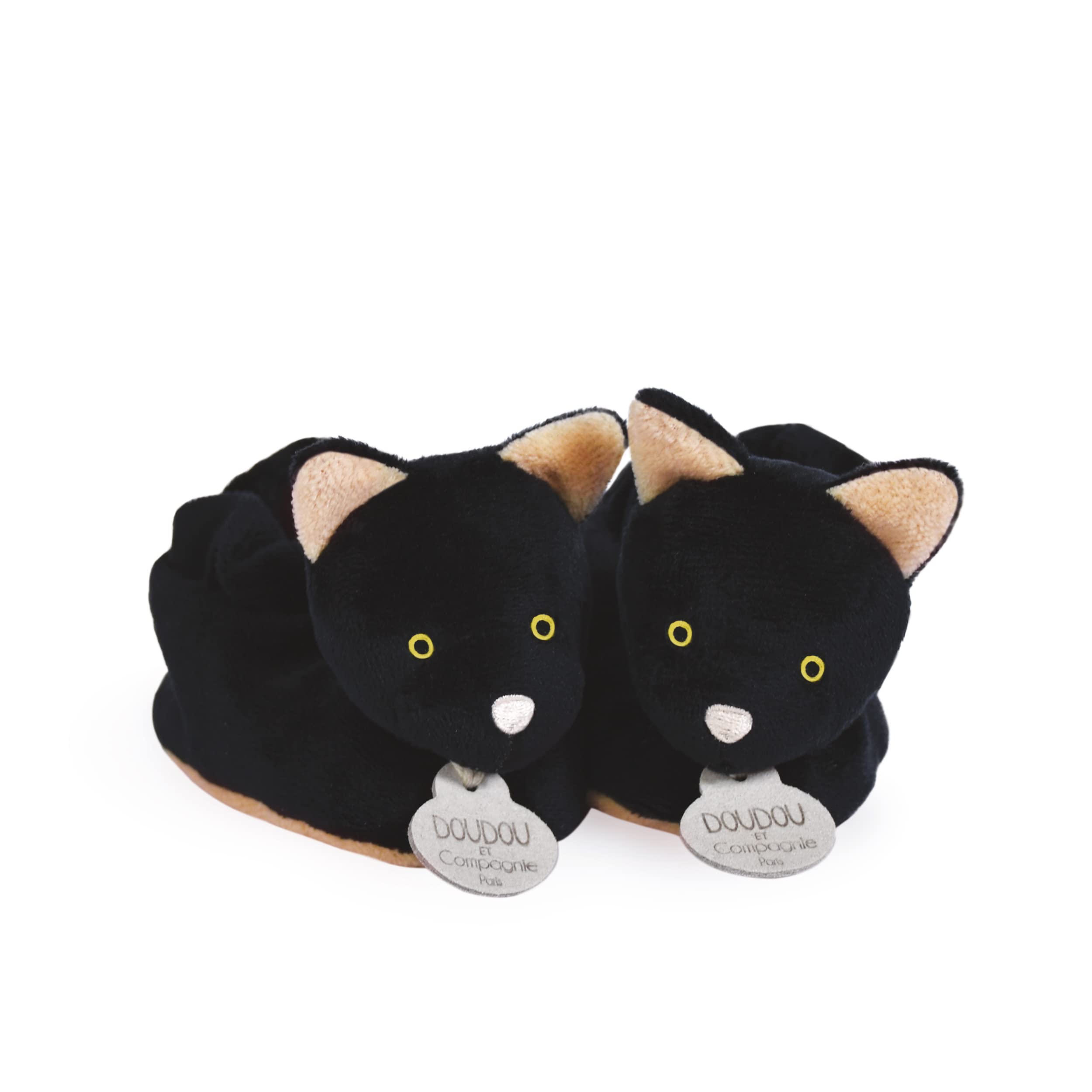 doudou-et-compagnie-chaussons-b-b-chat-noir-0-6-mois-dc3891 image 4