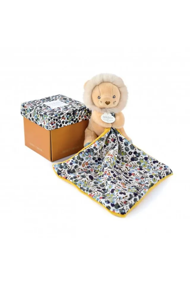 doudou-et-compagnie-boh-aime-pantin-lion-doudou-beige image 1