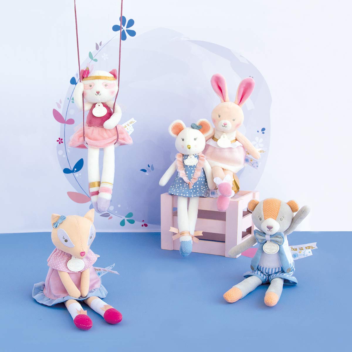 doudou-et-compagnie-fais-un-v-u-dc3396-poup-e-lapin-rose-26-cm image 3