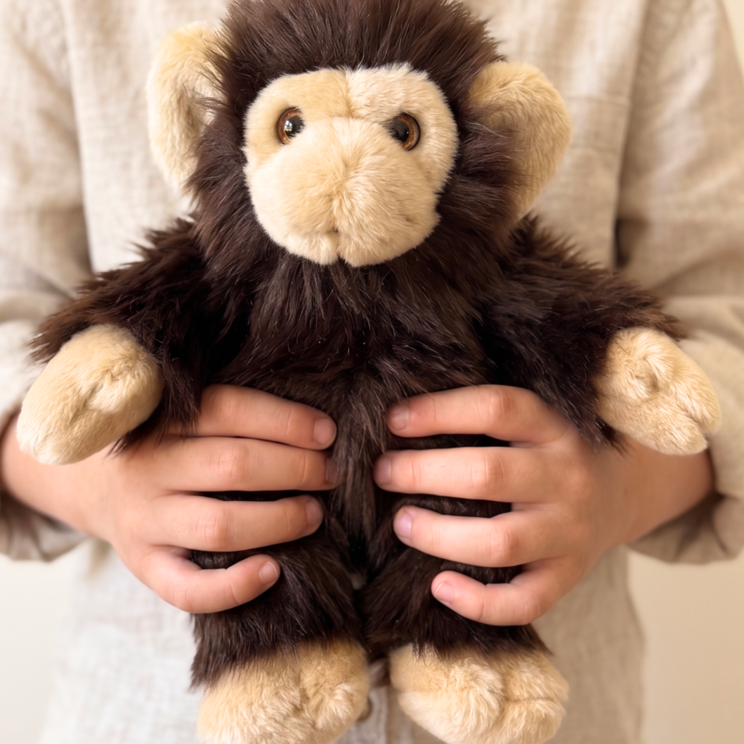 la-pelucherie-jungle-singe-marcel-marron-peluche-petit-35-cm image 2