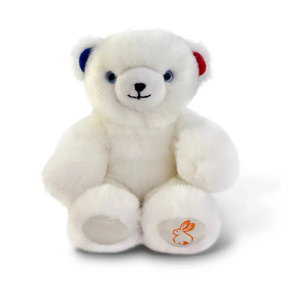la-pelucherie-mile-cocorico-ours-peluche-mini-18-cm-bleu-blanc-rouge image 1