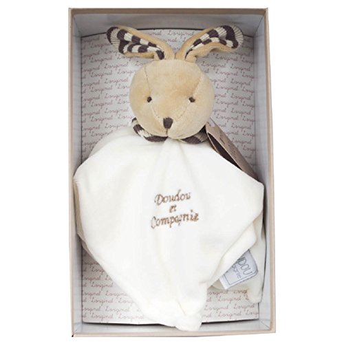 doudou-et-compagnie-iconiques-doudou-202-lapin-plat-taupe-25-cm image 5