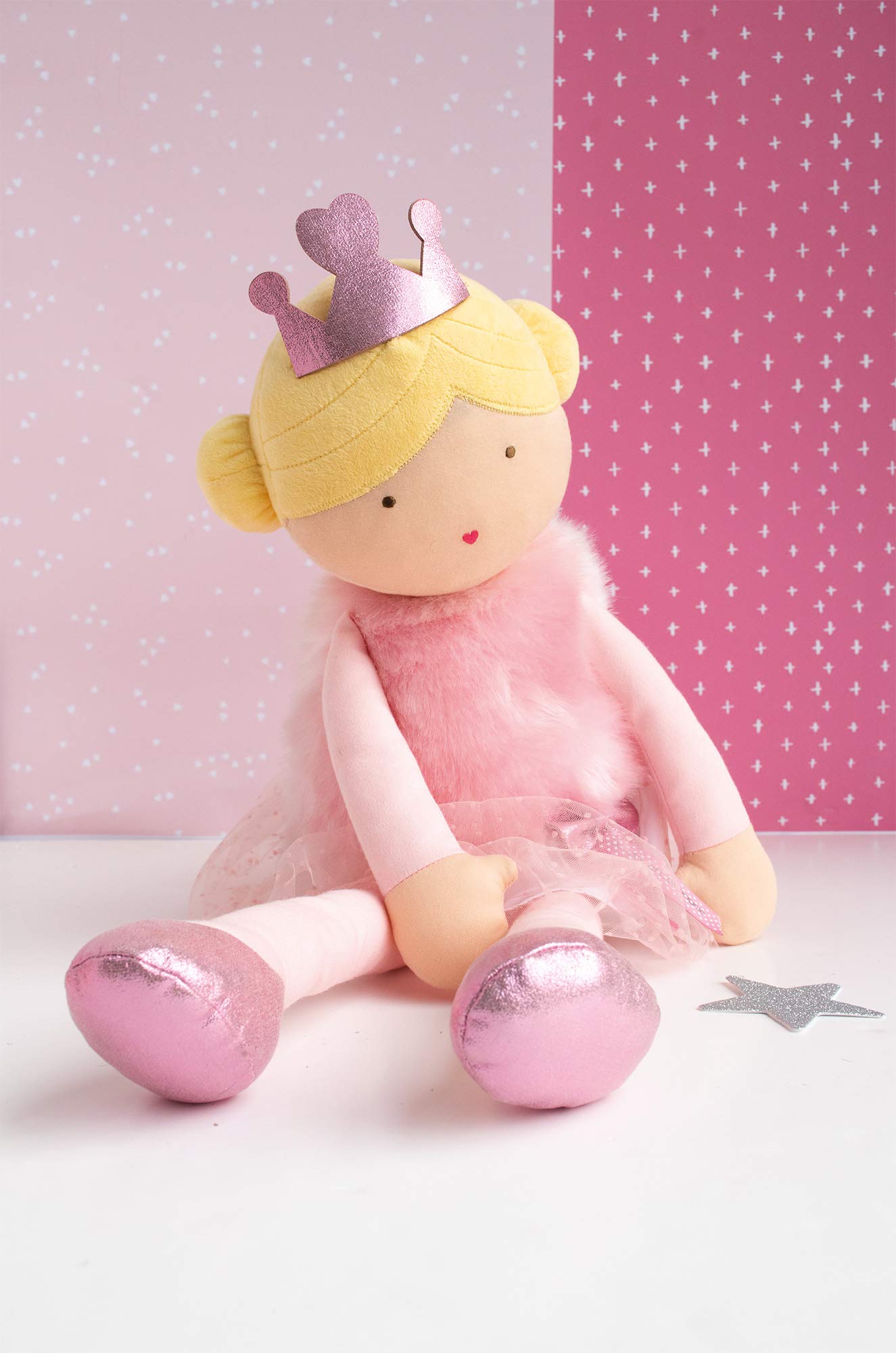 doudou-et-compagnie-les-pr-cieuses-poup-e-oriane-rose-60-cm image 5